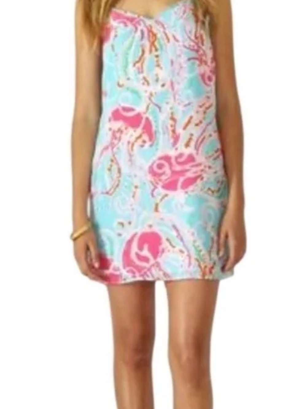 Lilly Pulitzer Jellies Be Jammin’ Silk Shift Dress M